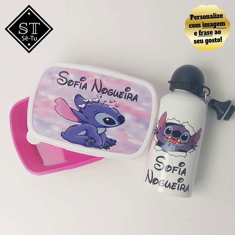 Fiambreira + Garrafa Stitch 1